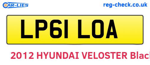 LP61LOA are the vehicle registration plates.