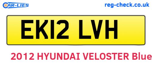 EK12LVH are the vehicle registration plates.