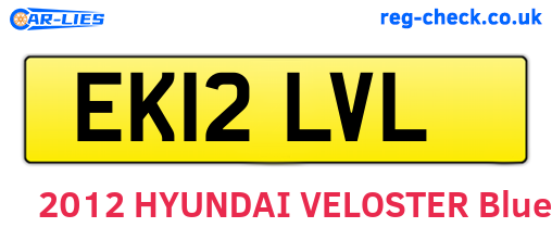 EK12LVL are the vehicle registration plates.