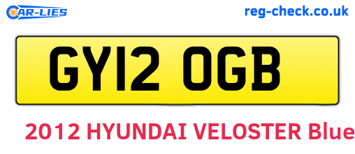 GY12OGB are the vehicle registration plates.