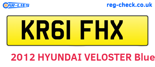 KR61FHX are the vehicle registration plates.