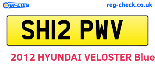 SH12PWV are the vehicle registration plates.