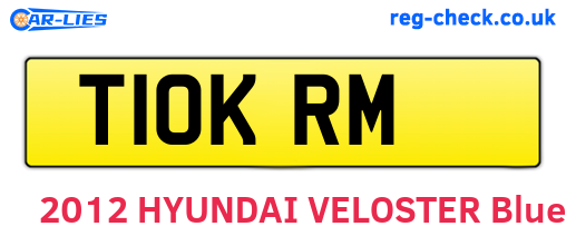T10KRM are the vehicle registration plates.
