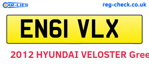 EN61VLX are the vehicle registration plates.