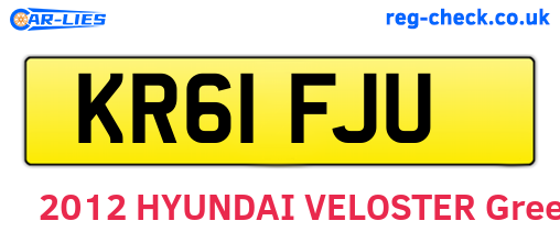 KR61FJU are the vehicle registration plates.