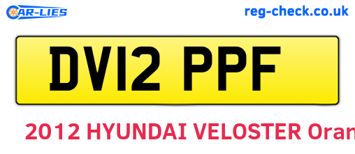 DV12PPF are the vehicle registration plates.