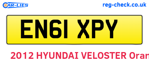 EN61XPY are the vehicle registration plates.