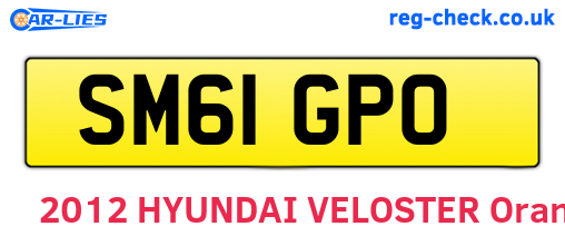 SM61GPO are the vehicle registration plates.