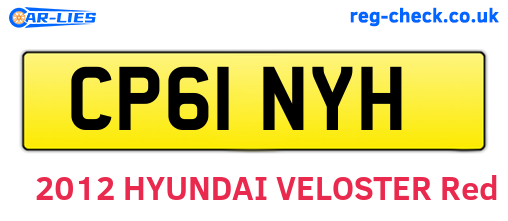 CP61NYH are the vehicle registration plates.