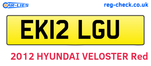 EK12LGU are the vehicle registration plates.