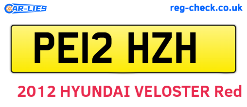 PE12HZH are the vehicle registration plates.