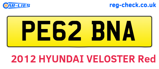 PE62BNA are the vehicle registration plates.