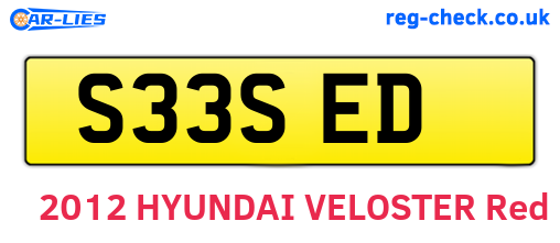 S33SED are the vehicle registration plates.