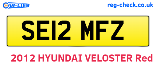 SE12MFZ are the vehicle registration plates.