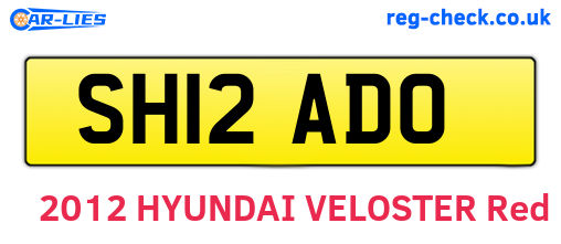 SH12ADO are the vehicle registration plates.