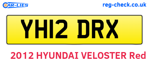 YH12DRX are the vehicle registration plates.