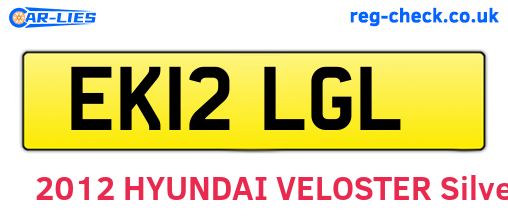 EK12LGL are the vehicle registration plates.