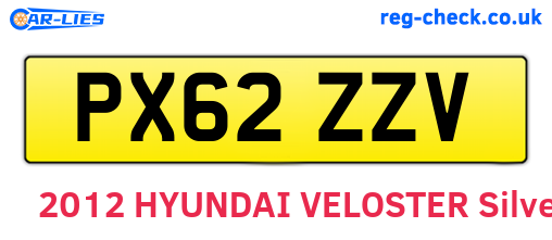 PX62ZZV are the vehicle registration plates.