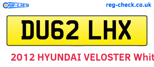 DU62LHX are the vehicle registration plates.