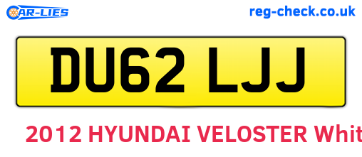 DU62LJJ are the vehicle registration plates.