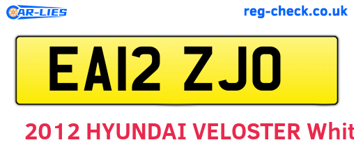 EA12ZJO are the vehicle registration plates.