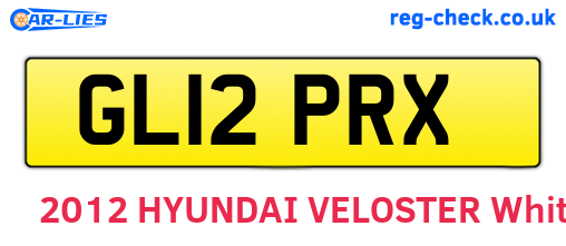 GL12PRX are the vehicle registration plates.
