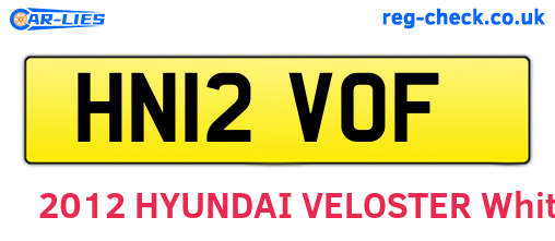 HN12VOF are the vehicle registration plates.