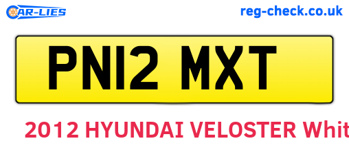 PN12MXT are the vehicle registration plates.