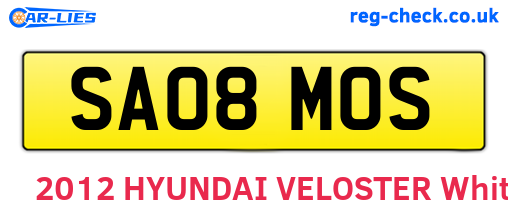 SA08MOS are the vehicle registration plates.