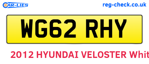 WG62RHY are the vehicle registration plates.