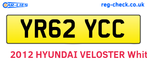 YR62YCC are the vehicle registration plates.