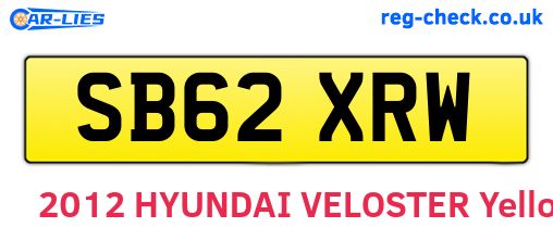 SB62XRW are the vehicle registration plates.