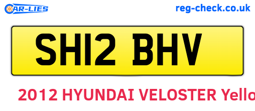 SH12BHV are the vehicle registration plates.