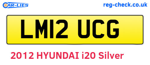LM12UCG are the vehicle registration plates.