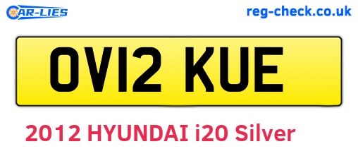 OV12KUE are the vehicle registration plates.