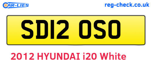 SD12OSO are the vehicle registration plates.