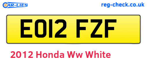 White 2012 Honda Ww (EO12FZF)