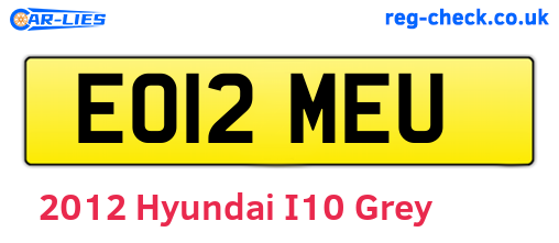 Grey 2012 Hyundai I10 (EO12MEU)
