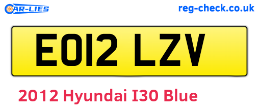 Blue 2012 Hyundai I30 (EO12LZV)