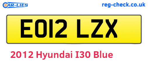Blue 2012 Hyundai I30 (EO12LZX)