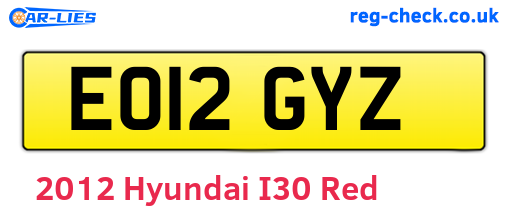 Red 2012 Hyundai I30 (EO12GYZ)
