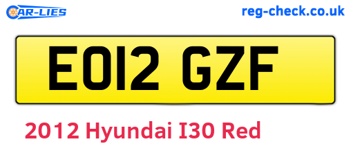 Red 2012 Hyundai I30 (EO12GZF)