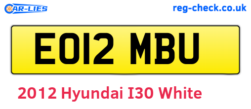 White 2012 Hyundai I30 (EO12MBU)