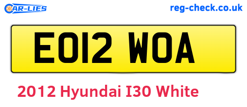 White 2012 Hyundai I30 (EO12WOA)