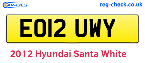 White 2012 Hyundai Santa (EO12UWY)