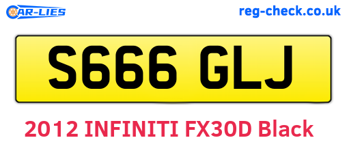 S666GLJ are the vehicle registration plates.