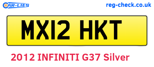 MX12HKT are the vehicle registration plates.