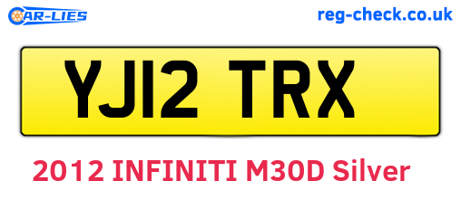 YJ12TRX are the vehicle registration plates.