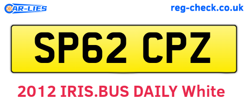 SP62CPZ are the vehicle registration plates.