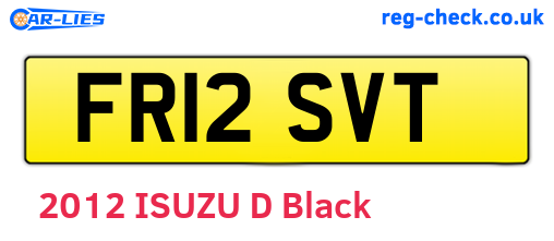 FR12SVT are the vehicle registration plates.